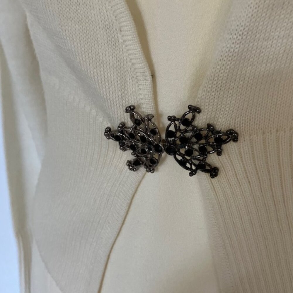 VTG Adrianna Papell sleeveless dress with cropped cardigan  women's size 8 cream - Picture 6 of 6
